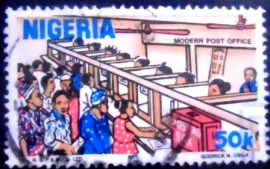 Selo postal da Nigéria de 1986 Post office