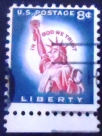 Selo postal dos Estados Unidos de 1958 Statue of Liberty 8