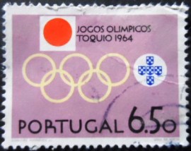 Selo postal de Portugal de 1964 Olympic Games Tokyo