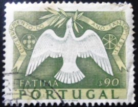 Selo postal de Portugal de 1951 Peace Dove with Olive Branch