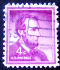 Selo postal dos Estados Unidos de 1963 Abraham Lincoln