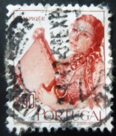 Selo postal de Portugal de 1947 Malpique