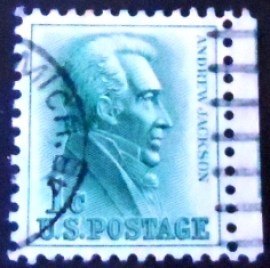 Selo postal dos Estados Unidos de 1966 Andrew Jackson