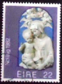 Selo postal da Irlanda de 1982 Madonna and Child