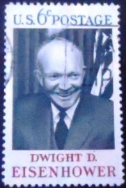 Selo postal dos Estados Unidos de 1969 Dwight D. Eisenhower