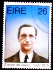 Selo postal da Irlanda de 1982 Éamon de Valera