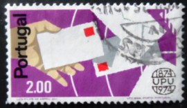 Selo postal de Portugal de 1974 Hand with letters