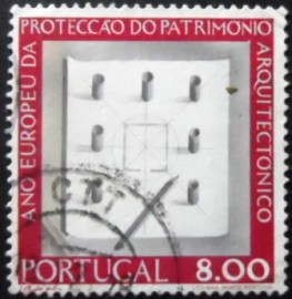 Selo postal de Portugal de 1975 Plan, pencil and ruler