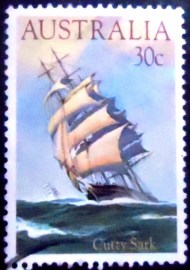 Selo postal da Austrália de 1984 Cutty Sark 1869