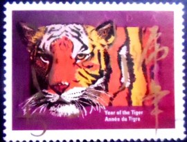 Selo postal do Canadá de 1998 Tiger