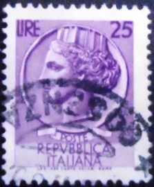 Selo postal da Itália de 1953 Coin of Syracuse 25
