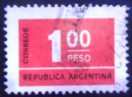 Selo postal da Argentina de 1976 Numeral 1
