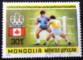 Selo postal da Mongólia de 1976 Boxing