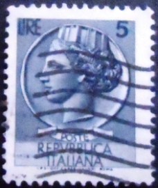 Selo postal da Itália de 1955 Coin of Syracuse 5