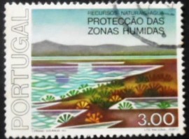 Selo postal de Portugal de 1976 Drainage ditches