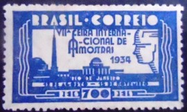 Selo postal comemorativo do Brasil emitido em 1934 - C 68 N