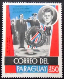 Selo postal do Paraguai de 1968 Kennedy