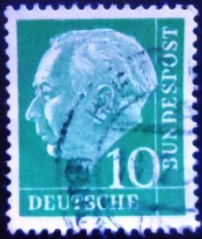 Selo postal Alemanha 1954 Dr. Theodor Heuss 10