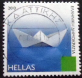 Selo postal da Grécia de 2010 Little Boat