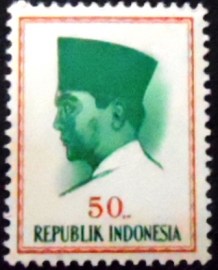 Selo postal da Indonésia de 1964 President Sukarno