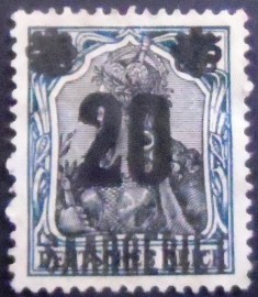 Selo da Alemanha Sarre de 1921 Overprint SAARGEBIET 20
