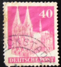Selo postal da Alemanha de 1949 Cologne Cathedral