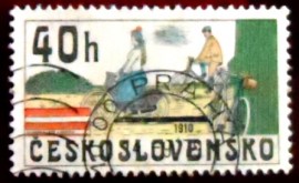 Selo postal da Tchecoslováquia de 1979 Bicycles 1910