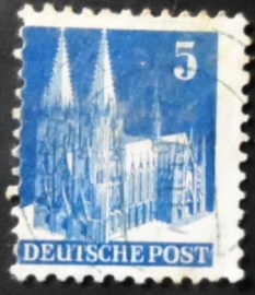 Selo postal da Alemanha de 1948 Cologne Cathedral