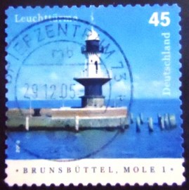 Selo postal da Alemanha de 2005 Brunsbüttel Mole 1