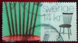 Selo postal da Suécia de 2014 Chairs
