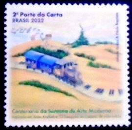 Selo postal do Brasil de 2022 Trenzinho do Caipira
