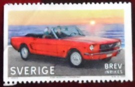 Selo postal da Suécia de 2009 Ford Mustang
