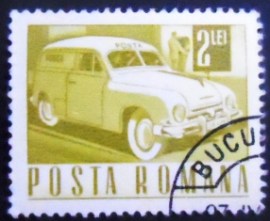 Selo postal da Romênia de 1968 Postbox Collection Service