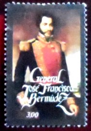 Selo postal da Venezuela de 1982 General José Francisco Bermúdez