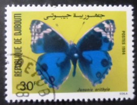 Selo postal de Djibouti de 1984 Blue Pansy