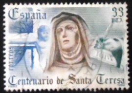 Selo postal da Espanha de 1982 Santa Teresa