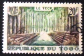 Selo postal do Togo de 1957 Teakwood