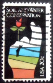 Selo postal dos Estados Unidos de 1984 Soil and Water Conservation