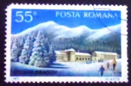 Selo postal da Romênia de 1971 Poiana Brasov