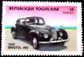 Selo postal do Togo de 1984 Bristol 400 1947