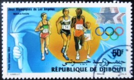 Selo postal de Djibouti de 1984 Running