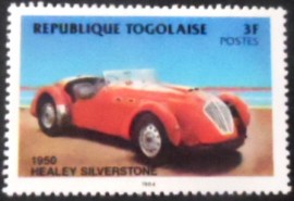 Selo postal do Togo de 1984 Healey Silverstone 1950