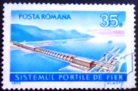 Selo postal da Romênia de 1970 Donau Power Station