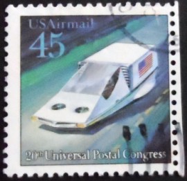 Selo postal dos Estados Unidos de 1989 Air-suspended Hover Car