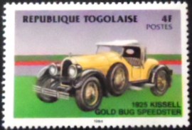 Selo postal do Togo de 1984 Kissel Gold Bug Speedster 1925