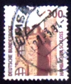 Selo postal da Alemanha de 1988 Hambach Castle