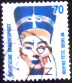 Selo postal da Alemanha de 1988 Nefertiti bust 70