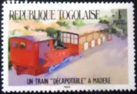 Selo postal do Togo de 1984 Decapod Madeira