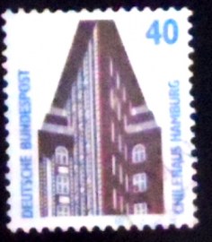 Selo postal da Alemanha de 1988 Chile House