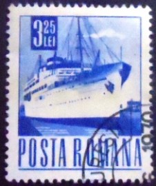 Selo postal da Romênia de 1968 Passenger Ship Transylvania